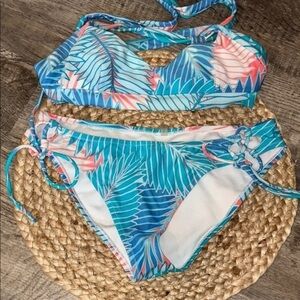Raisins size medium Tropical Leaf Print Bikini Set